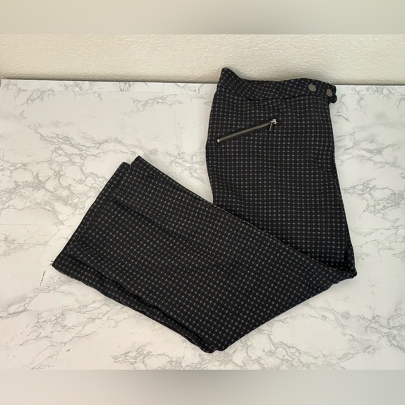 Time and Tru Pants - Time And Tru Womens Black Gray Plaid Ankle Pants Size 16 Zipper Pockets​